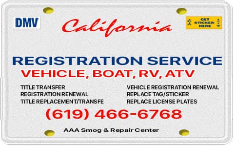 DMV Registration Coupon AAA Smog & Repair Center Shop